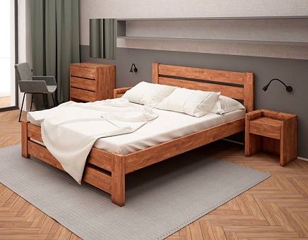 Кровать детская Норвегия из массива дуба купить в Москве - фото №1