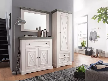 Набор мебели для прихожей Форест 1 (цвет белый воск/антрацит) купить в Москве - фото №1