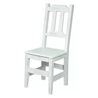 Стул Шале (белый с эффектом старения) из массива сосны купить в Москве - фото №1