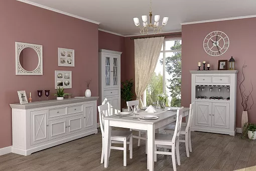 Набор мебели для гостиной Форест 7 (цвет белый воск/антрацит) купить в Москве - фото №1