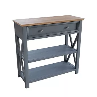 Консоль Форест/Сканди (Тумба 01) серый 7046/антик купить в Москве - фото №1