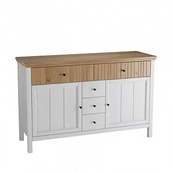 Тумба Сканди 232 глухие двери белый/антик купить в Москве - фото №1