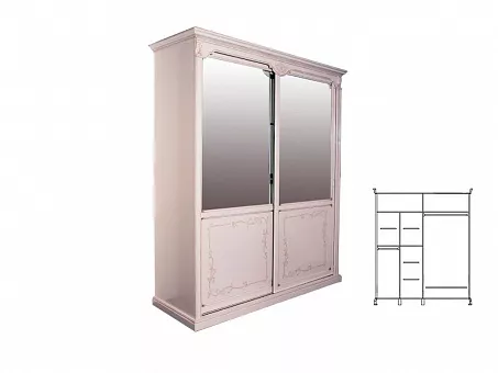 Шкаф для одежды Яна ММ-300-01/02Р купить в Москве - фото №1