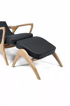 Подставка Лира Комфорт с  мягкой сидушкой  из ткани или искусственной кожи массив дуба купить в Москве - фото №1