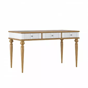 Стол письменный Рандеву-003 (Белый лак + антик №24) купить в Москве - фото №1