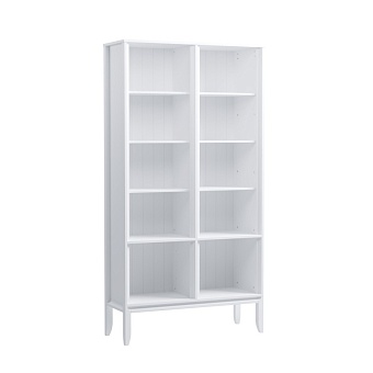 Шкаф для книг Бридж широкий (шкаф для посуды 000) белый лак купить в Москве - фото №1