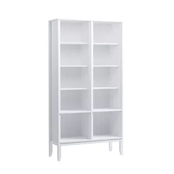 Шкаф для книг Бридж широкий (шкаф для посуды 000) белый лак купить в Москве - фото №1