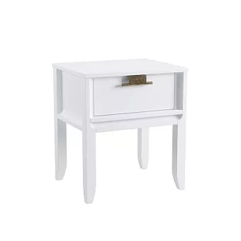 Тумба прикроватная Бридж с 1 ящиком на ножках белый лак купить в Москве - фото №1