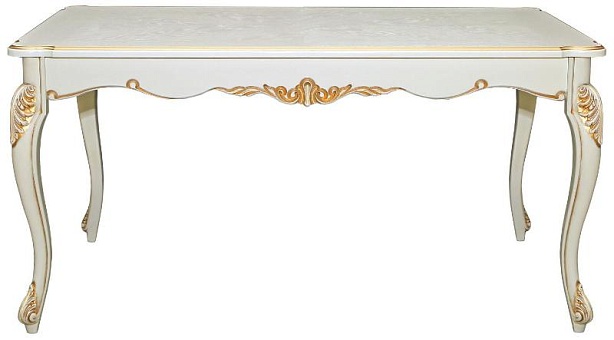 Стол «Альба» П4.485.0.01 Слоновая кость с золочением купить в Москве - фото №1